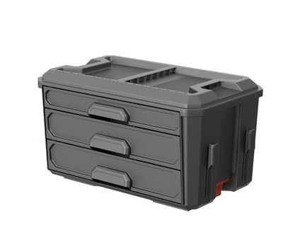 Hyper Tough Hyper Stack 3-Drawer Tool Storage Box, Black