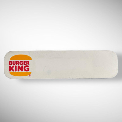Vintage  Burger King Employee Name Tag Badge ID J.D. Prop Fast Food