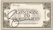 HARRY POTTER: Gary Oldman Signed London To Hogwarts Train Ticket [19855]