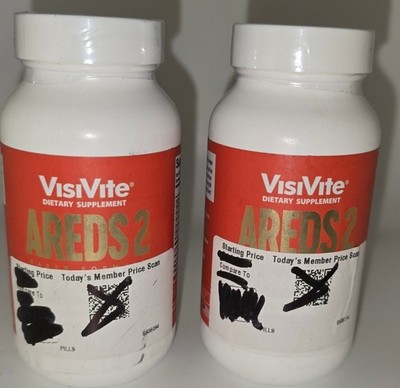 2 Pack VisiVite AREDS 2 Lutein Zeaxanthin 60 Chewable Tablets Ea Exp 04/27