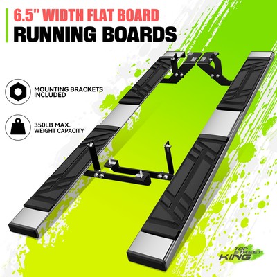 6.5'' Polished Rectangular Side Step Bar Running Boards for Chevy Equinox 18-25