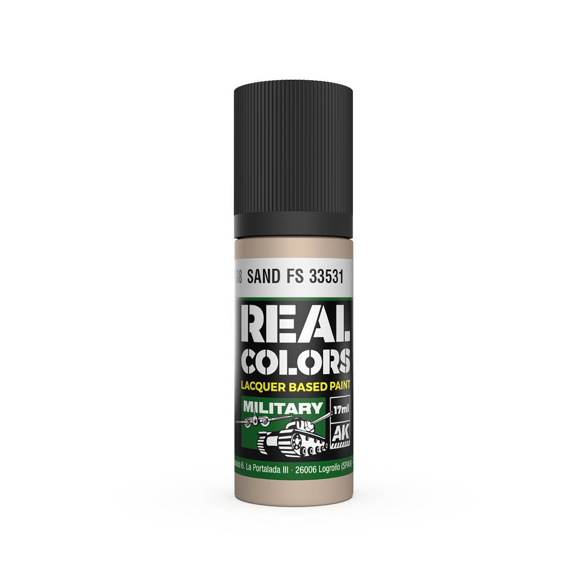 AK Interactive RC898 Sand FS 33531 17ml Real Colours Lacquer Paint