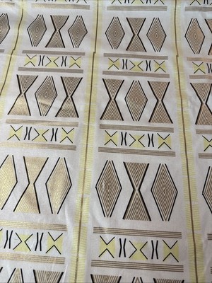 White gold foil diamond Fabric Cotton Yard x 44  New