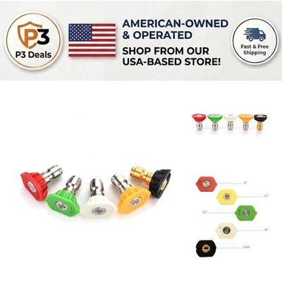 #ad #ad All In One Pressure Washer Nozzle Tips Set with 4000 PSI Capability 5 Pieces $9.59