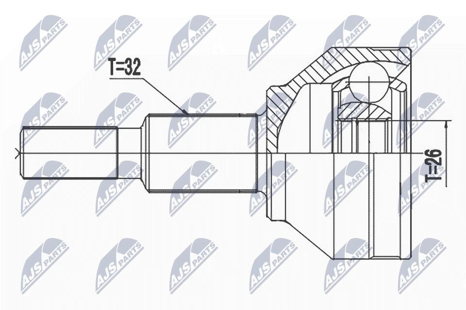 Nty Outer Cv Joint For Dodge Journey 2012-, Fiat Freemont 2011 - Image 3