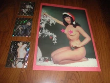 SEXY ADULT BETTY PAGE PIN-UP " TRIMMING THE TREE"  Magazine Print+Cards