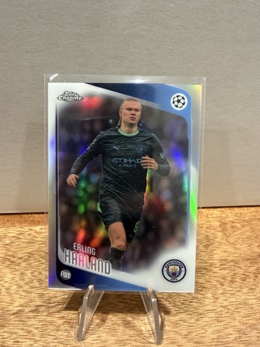 Erling Haaland Silver Refractor 2025-26 Topps Chrome UEFA Club Competitions #181