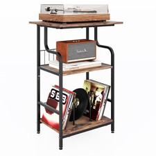Record Player Stand, 3-Tier Record Player Table, Vinyl Record Storage with Ex...