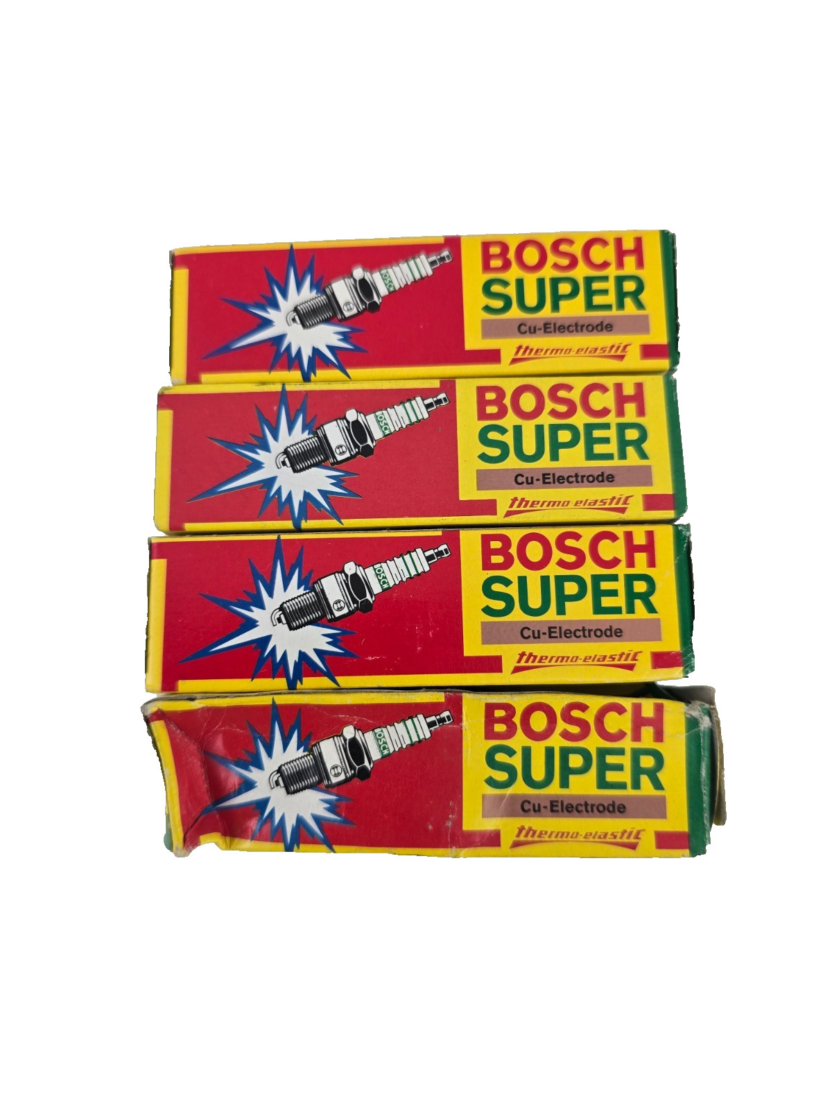 NOS 4pcs Bosch Super Spark Plug 7506 WR8DCW Cu-Electrode