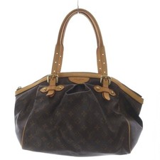 Borsa tote LOUIS VUITTON in tela rivestita marrone Tivoli GM borsa a mano...