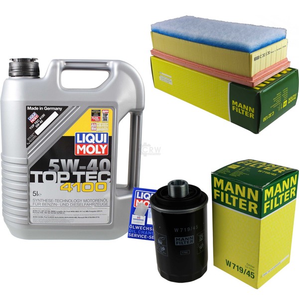 Inspektionspaket 5L Liqui Moly Top Tec 4100 5W-40 FüR Audi A4 Avant 1.8 Tfsi 2.0-image