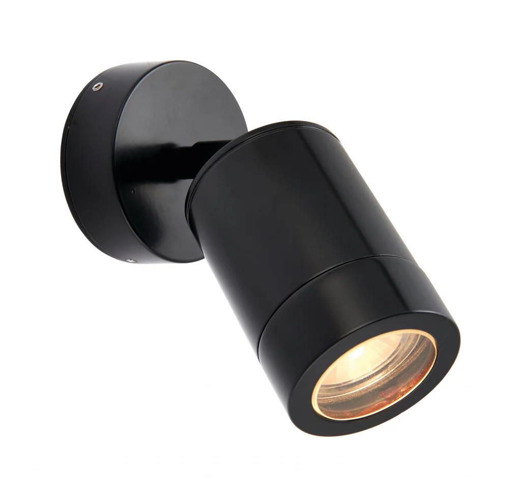 Outdoor Light Black Odyssey Spot IP65 Satin Tilt Saxby 78667