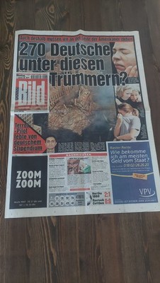 Original BILD Zeitung historische 17.11.2001 Angriff 11. September 2001