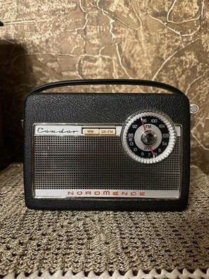 Vintage Nordmende Condor AM FM Transistor RAdio West Germany Black Parts Repair