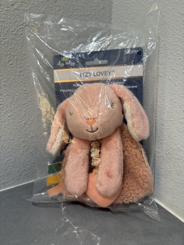 ITXY RITZY Bunny Baby Lovey Plush Silicone Teether Crinkle NEW Sealed Great Gift - Afbeelding 1 van 6