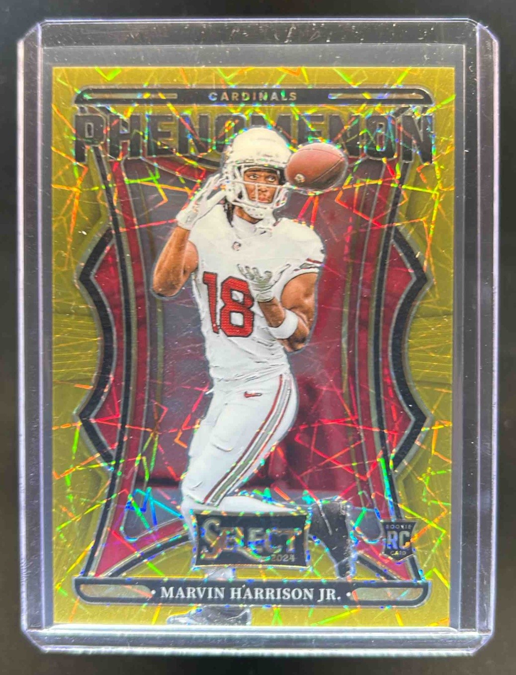 2024 Panini Select Marvin Harrison Jr. Phenomenon RC Gold Prizm #5/10 Cardinals