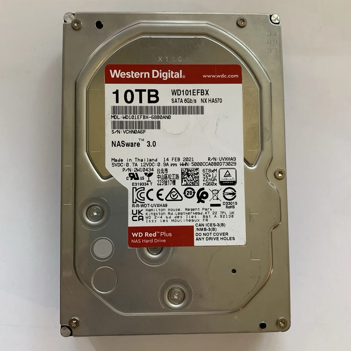 Western Digital SATA III 10 TB Internal Hard Disk Drives for sale