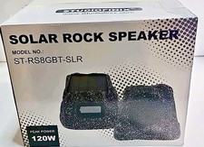 8" 120W Rock Speakers Outdoor Waterproof 5.3 Bluetooth Wireless Speaker Solar
