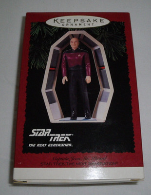Hallmark Keepsake Ornament 1995 Star Trek NextGeneration Captain Jean-Luc Picard