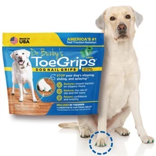 Dr Buzby's Large ToeGrips for Dogs - Instant Traction on Wood/Hardwood Floors...