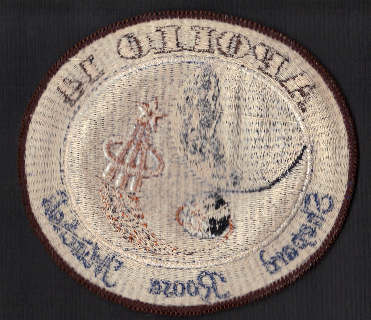 APOLLO 14 LION BROTHERS VINTAGE ORIGINAL NASA Hallmarked CLOTH BACK ...