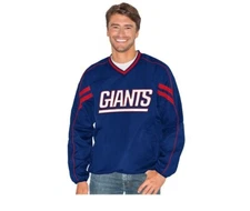 G-III Sports New York Giants Men's Red Zone V-Neck Pullover Jacket - Blue