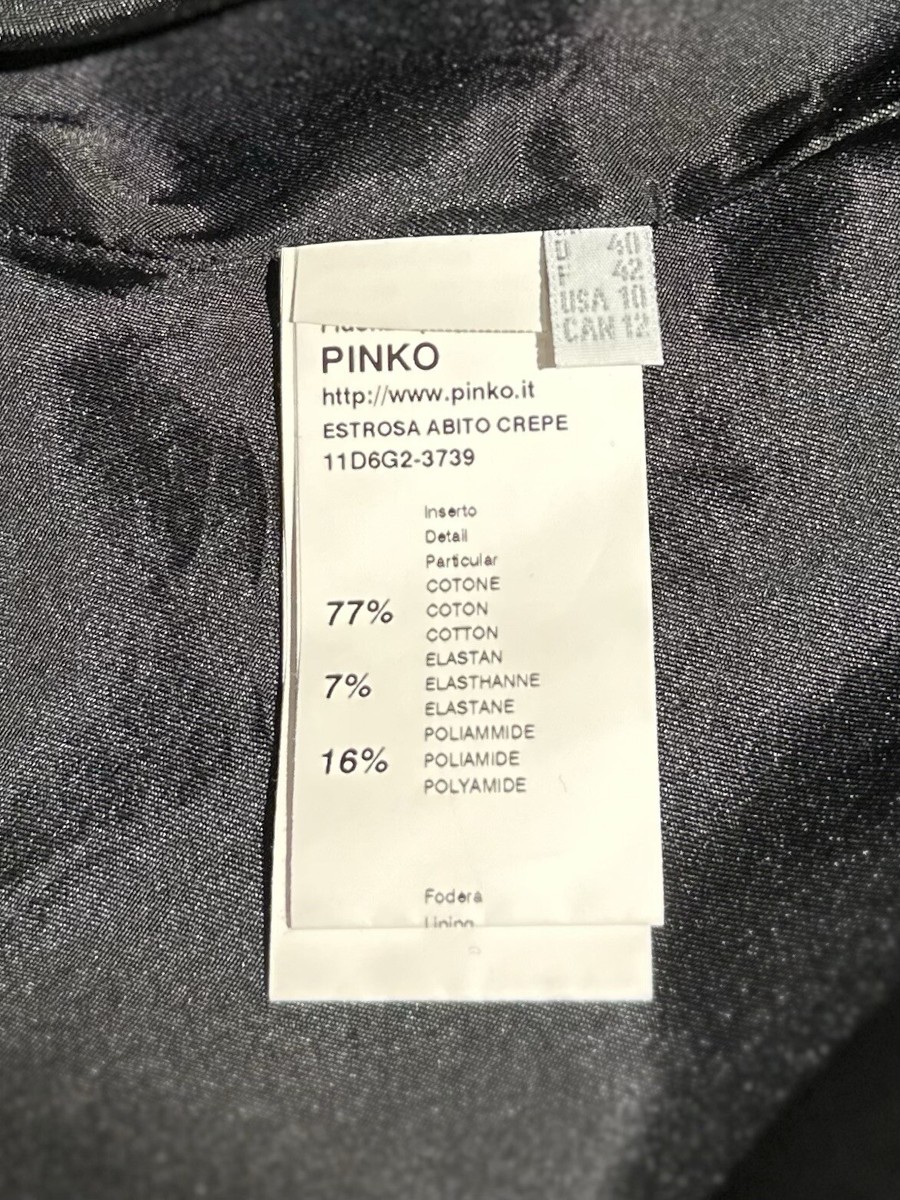 pinko dress size chart Midi dress with in linen with lace top