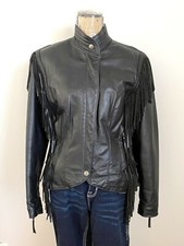 HARLEY DAVIDSON WOMEN BLACK LEATHER AN AMERICAN LEGEND/JACKET/SZ S MADE IN USA