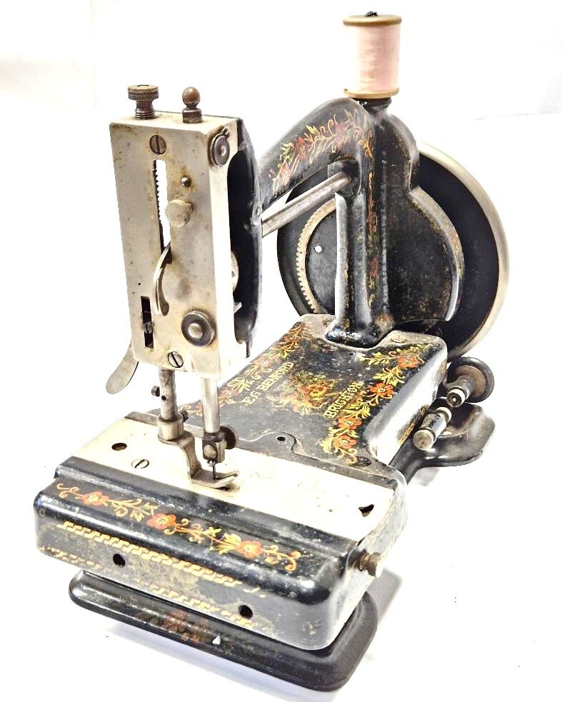 TOP antique & rare sewing machine WHITE GEM 1865 USA | eBay