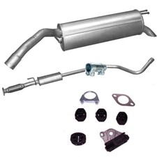 Mitteltopf Endtopf für Fiat Bravo II  1.4i -16V Bj. ab 2007- +Zubehör Auspuff