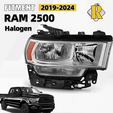 For 2019-2024 Ram 2500 3500 Halogen Chrome Headlight Assy Right Passenger Side