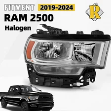 For 2019-2024 Ram 2500 3500 Halogen Chrome Headlight Assy Right Passenger Side