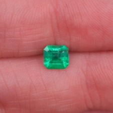 9.68 Ct Natural Green Colombian Emerald GIE Certified Asscher Cut Loose Gemstone