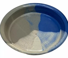 Stoneware Hand Made Chop Plate Signed 9.5”