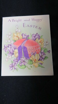 Vintage Easter Egg Greeting card c. 1940s by: A.M. Davis Co. British
