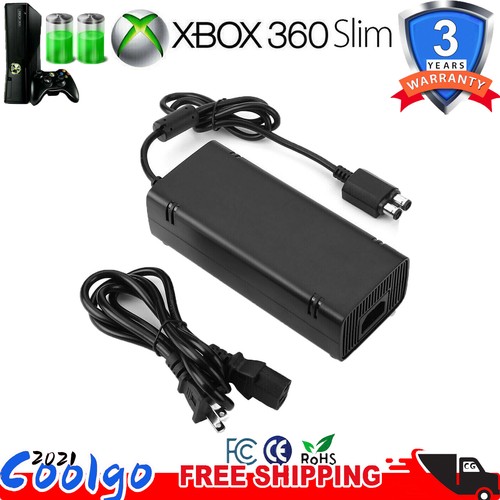 Fits Xbox 360 S Power Supply Brick Charger Adapter Cable Cord 360 S