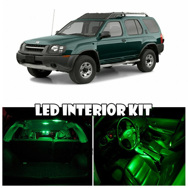 For 0004 Nissan Xterra GREEN LED Full Package Map Dome Trunk License