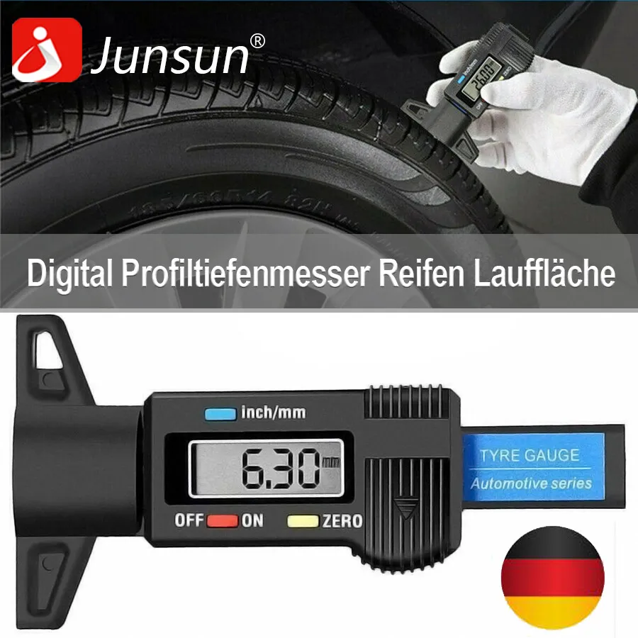 LCD Digital Profiltiefenmesser 0-25.4 mm Reifen Lauffläche Reifenprofil  Messer