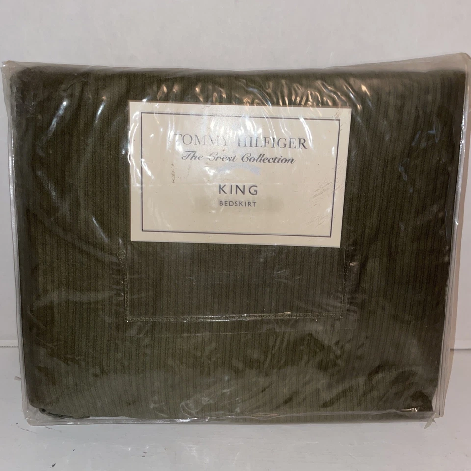 Tommy Hilfiger Falda Cama King Talla 2001 Colección Crest Marrón Foto 2 de 4
