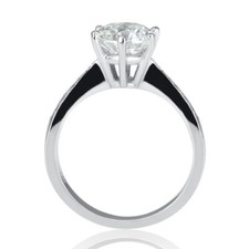 1 CT Diamond Engagement Ring Round Cut D/VS1 14K White Gold Size Selectable