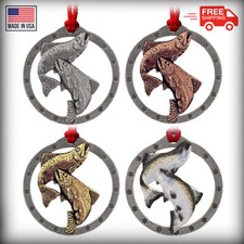 Creative Pewter Designs Coho Salmon Fish Christmas Tree Ornament, F046OR