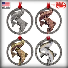 Creative Pewter Designs Coho Salmon Fish Christmas Tree Ornament, F046OR