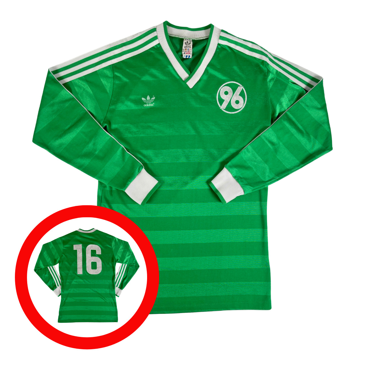 HANNOVER 96 1986 ADIDAS Away Football Shirt M 80s Germany Vintage Soccer Jersey