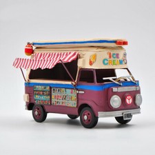 Modelo decorativo de camión de helados de EE. UU. hecho a mano de colección modelo de coche de metal decoración OFERTA