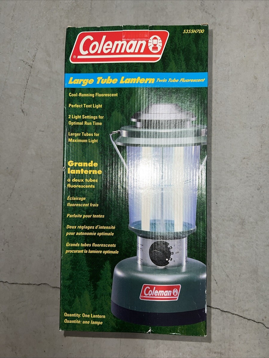 Vintage Coleman 5355H700 Large Tube Lantern Fluorescent for