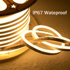 50ft LED Neon Rope Light Strip Waterproof Indoor Outdoor for Home Building Floor