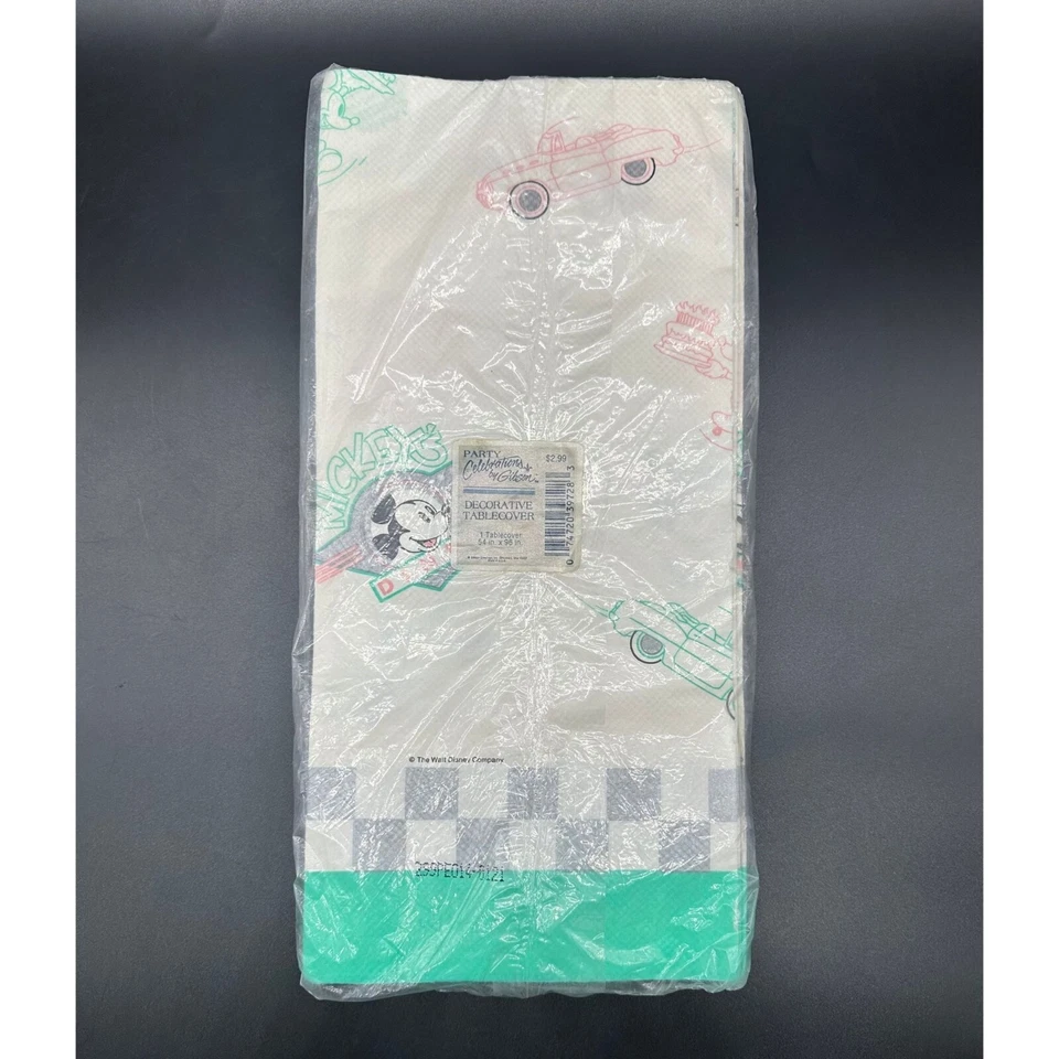 Mantel de papel vintage Mickey Mouse Disney Diner retro años 50 rosa verde menta Foto 3 de 4