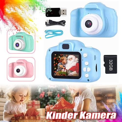 Kinderkamera 32GB Digitalkamera Fotoapparat Weihnachtsgeschenke für Kinder