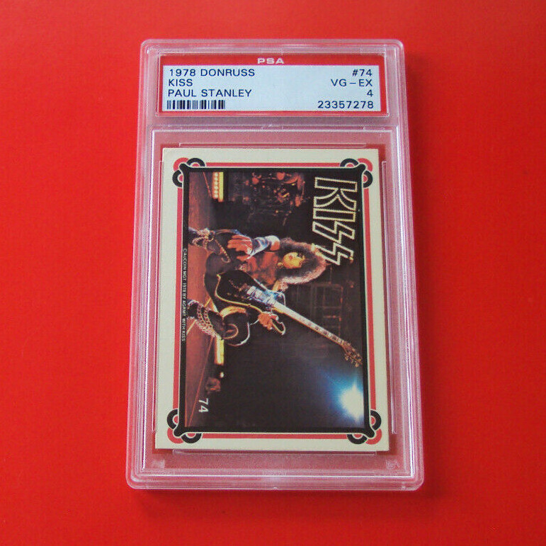 KISS 1978 DONRUSS CARD # 74 GRADED PSA 4 PAUL STANLEY SERIES 2