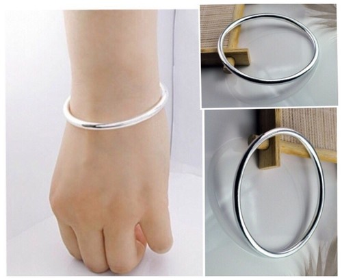 Bracelet Jonc En Acier Argenté Avec Turquoise - Neuf Avec étiquettes, Style Tendance, Pour Toutes Occasions Chic